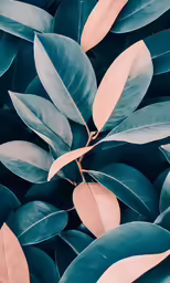 a close - up of an array of green leaves