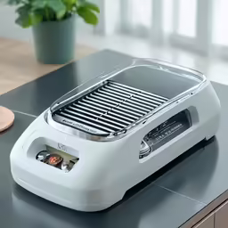 a sandwich maker sitting on a counter top