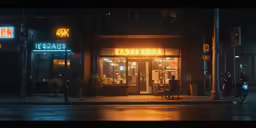 the front of a building that reads kababa food bar on it