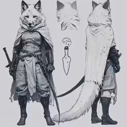 two pictures that appear to be being drawn, with an animal wearing armor