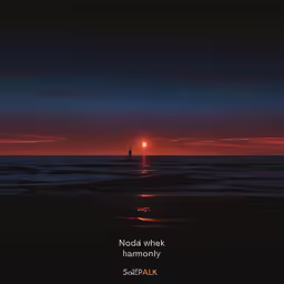 a sunset with a single figure on a small boat