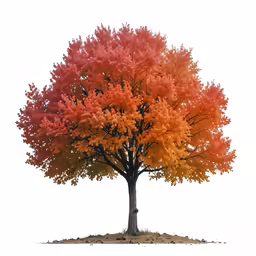 a single tree that is all different colors