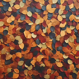 large painting of orange and black circles on yellow paper