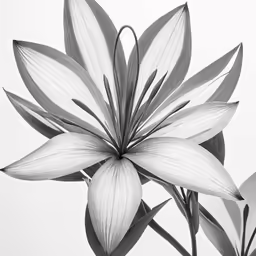 a black and white image of a flower
