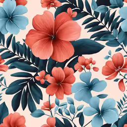flowers and leaves are seen on this floral print wallpaper