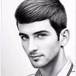 a man with a shirt and tie is looking to the right