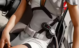 a woman with a brace attached to her back