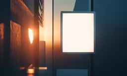 an outdoor lighting in the sunlight beside a building