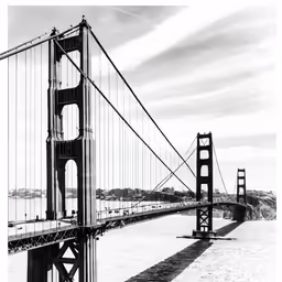 a bridge is in the middle of a body of water