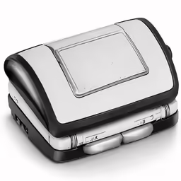 a large silver electronic device on top of each other