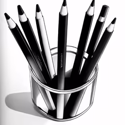 pencils in a holder with words written on it