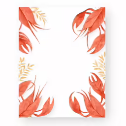 leaves cut out from paper on top of white surface