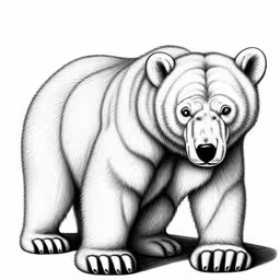 a bear sitting down looking forward,a white bear standing next to a smaller one