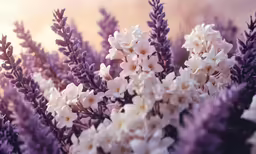 a close up of flowers with a sky background