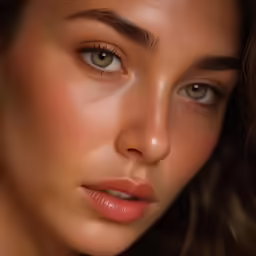 a beautiful woman with blue eyes and make up