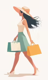 an image of a woman carrying shopping bags