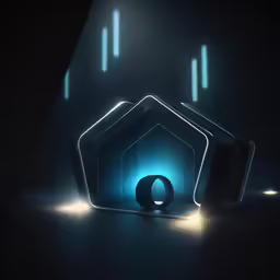the logo for the future brand in front of dark lights