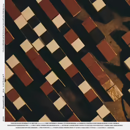 there is a view from above of squares