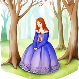 an artist uses a watercolor pencils to draw her blue dress