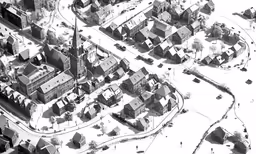 an aerial view of the city from above