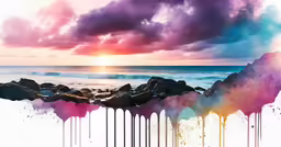 an image of a beautiful sunset on the ocean