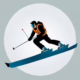 this is a skiing poster i made while looking at something on the ground