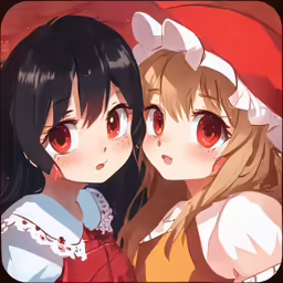 two young girls wearing red and white outfits