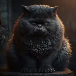 a cat that has a weird look to it