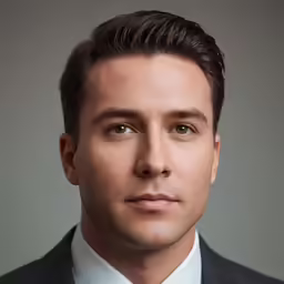 a portrait of an expert in business attire