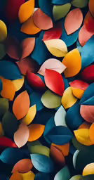 colorful leaves with the center of its image