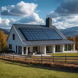 solar paneled roof on the roof of a home