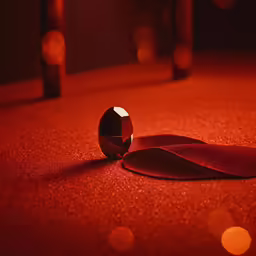there is a shiny object on the floor