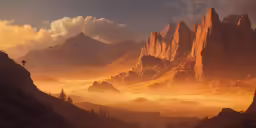 a very big pretty landscape with some mountains