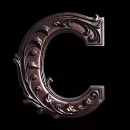 a decorative font with an ornate pattern is shown