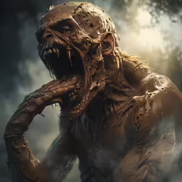 a weird creature with an evil look