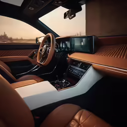 the dashboard and interior of an suv