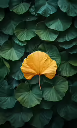 the image of a large leaf is shown in the middle of leaves
