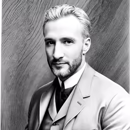 a portrait of a man with a beard