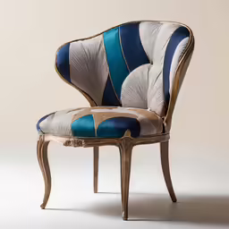 a chair made from a pair of old furniture