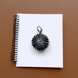 a spiral paper spiral book next to an open spiral notebook