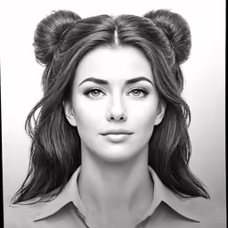an image of a woman with hair in the middle