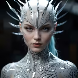 a woman that has some metal spikes in her hair