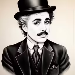 a drawing of the famous person