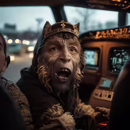 a woman in a car with the cat driving