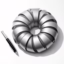 an art object with silver decor on it