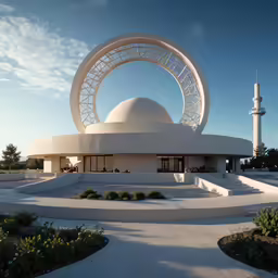 a building in front of the white minalis