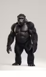 an illustration of a gorilla with black paint on it