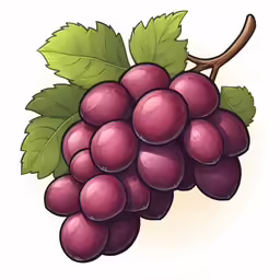 a bunch of purple grapes with green leaves on it