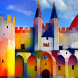 a large castle with very tall towers and towers