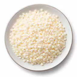 there is white food on a white plate